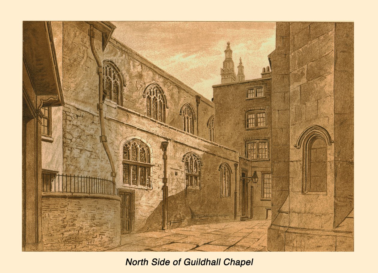 A Guildhall-kápolna északi oldala, 1886 alkotó: Unbekannt