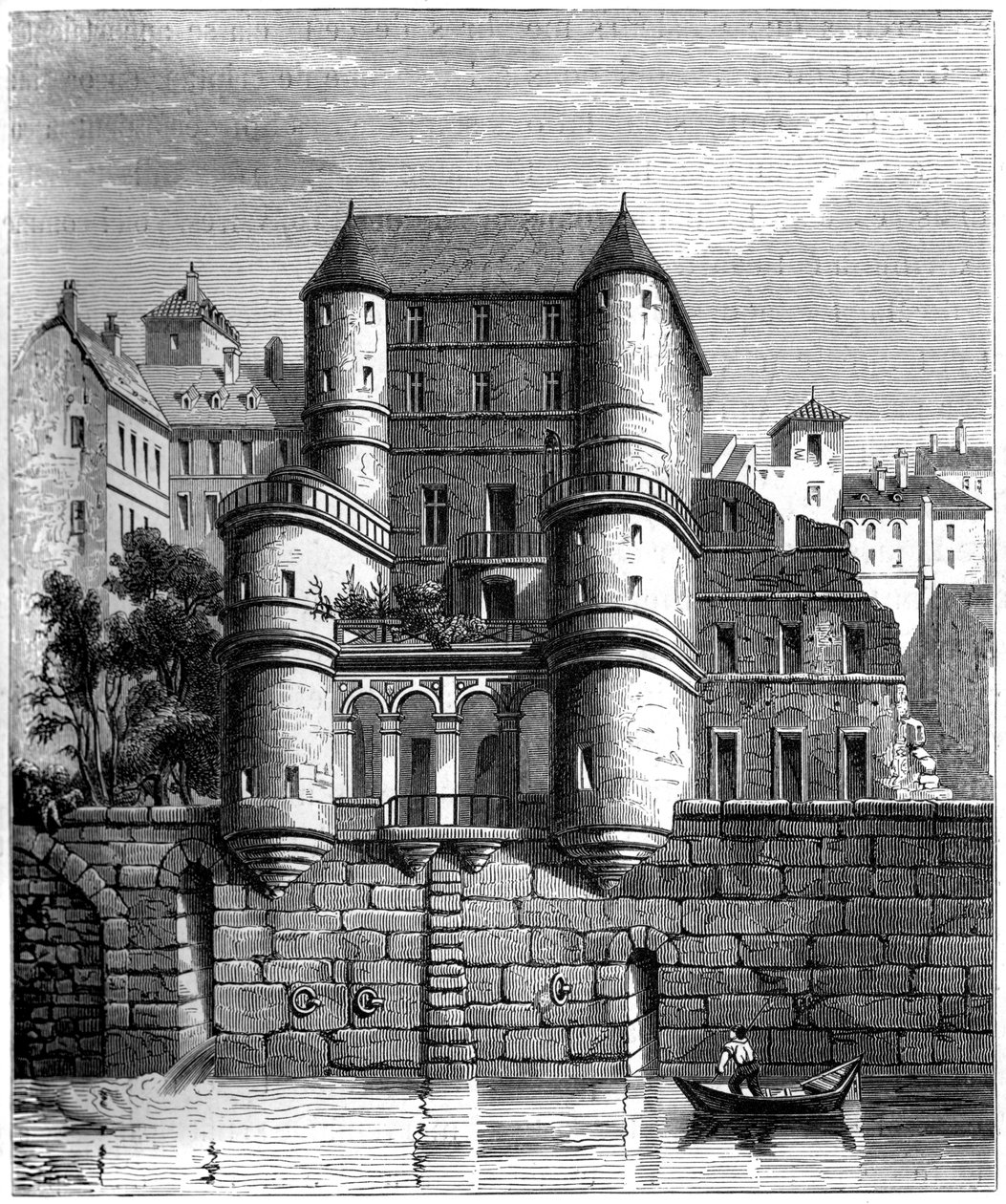 A Hotel des Ursins északi frontja, Párizs, 1849. évi XVII. század alkotó: Unbekannt