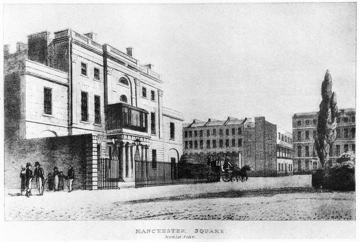 Északi oldal, Manchester Square, London, 1907. századi XIX alkotó: Unbekannt