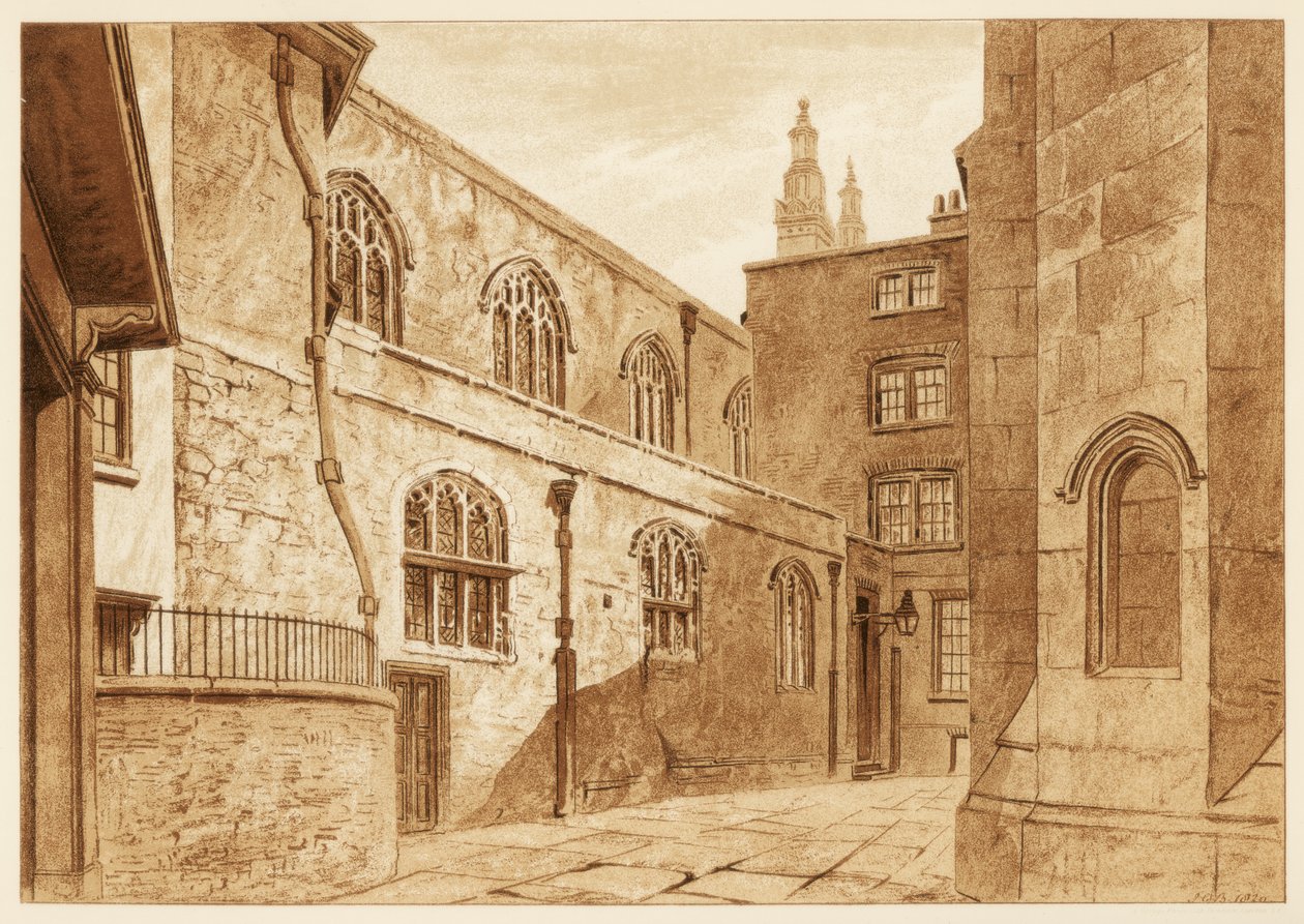 A Guildhall-kápolna északi oldala, City of London, 1886 alkotó: Unbekannt