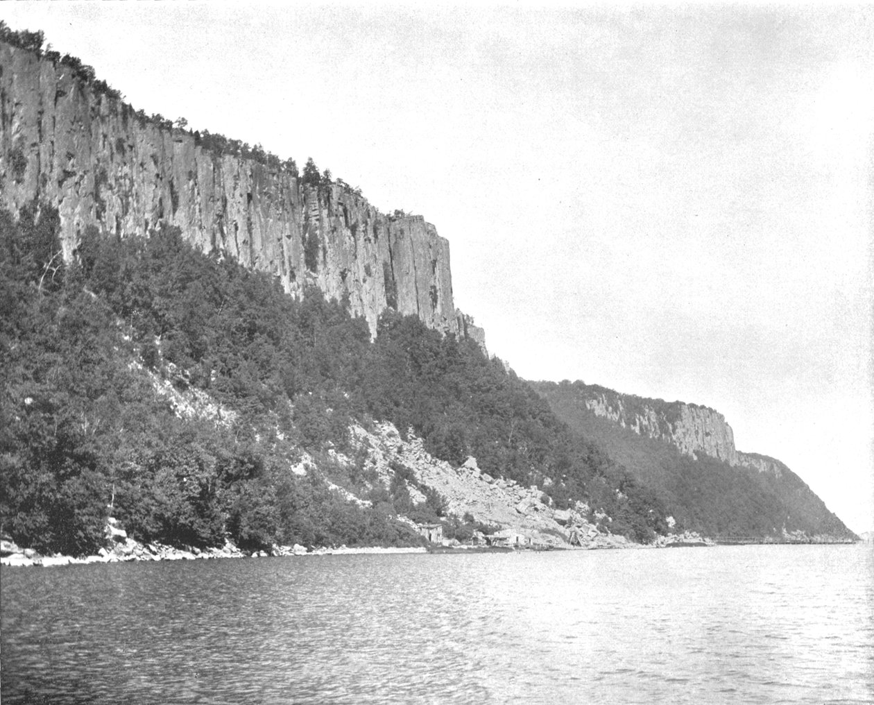 Northern End of the Palisades, Hudson River, USA, 1900 körül. alkotó: Unbekannt