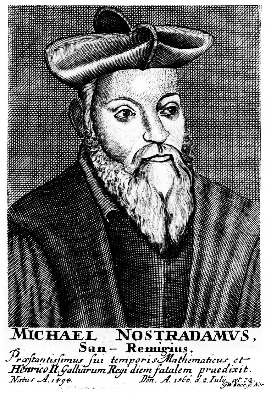 Nostradamus, 16. századi francia orvos és asztrológus, 1725 alkotó: Unbekannt