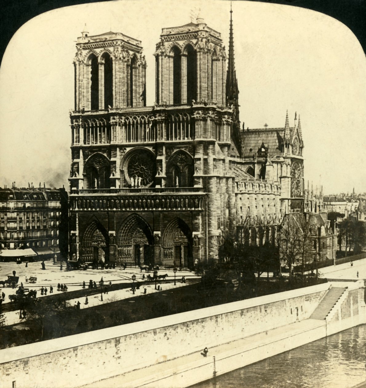 Notre Dame katedrális, Párizs, Franciaország, 1901. alkotó: Unbekannt