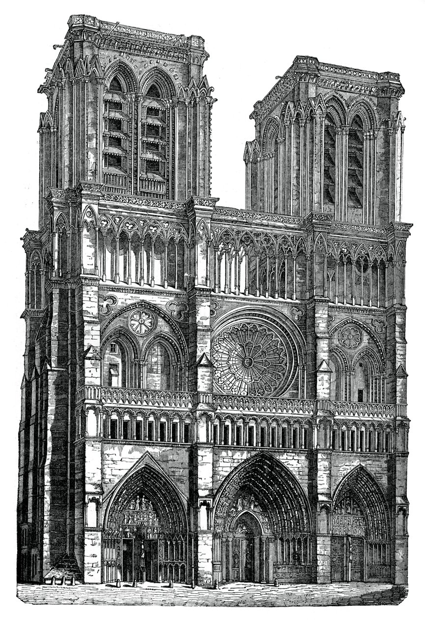 Notre Dame, Párizs, 1870 alkotó: Unbekannt