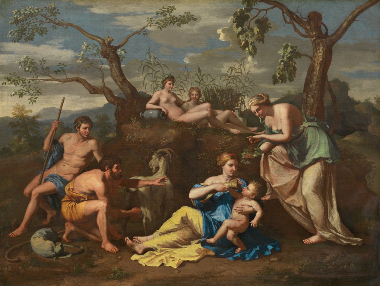 A gyermeket tápláló nimfák Jupiter, c. 1650. alkotó: Unbekannt