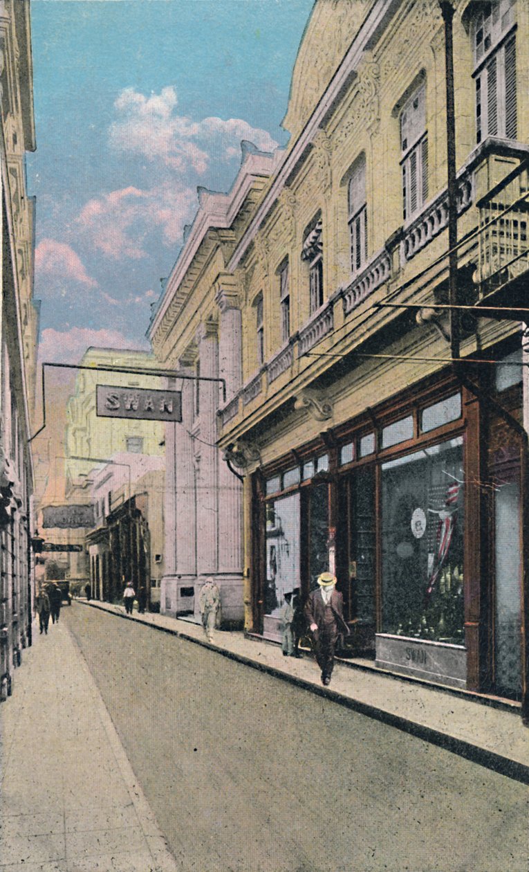 Obispo utca, Havanna, Kuba, 1910. alkotó: Unbekannt