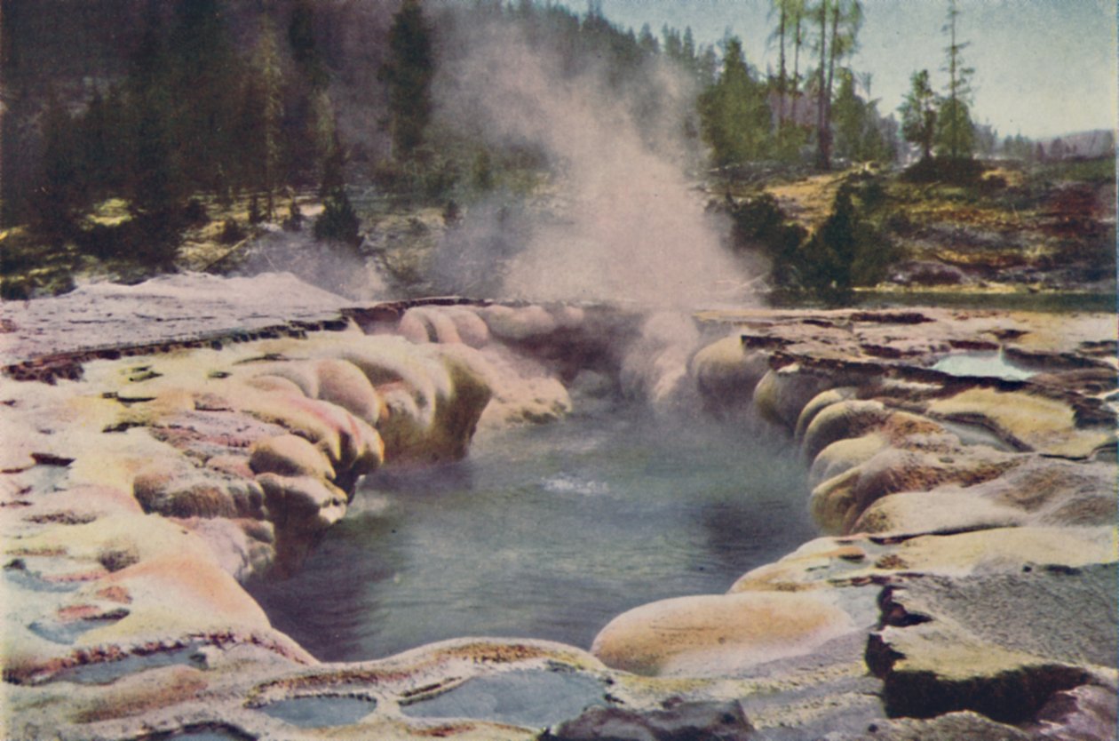 Hosszúkás gejzír, Yellowstone Park, 1916 alkotó: Unbekannt