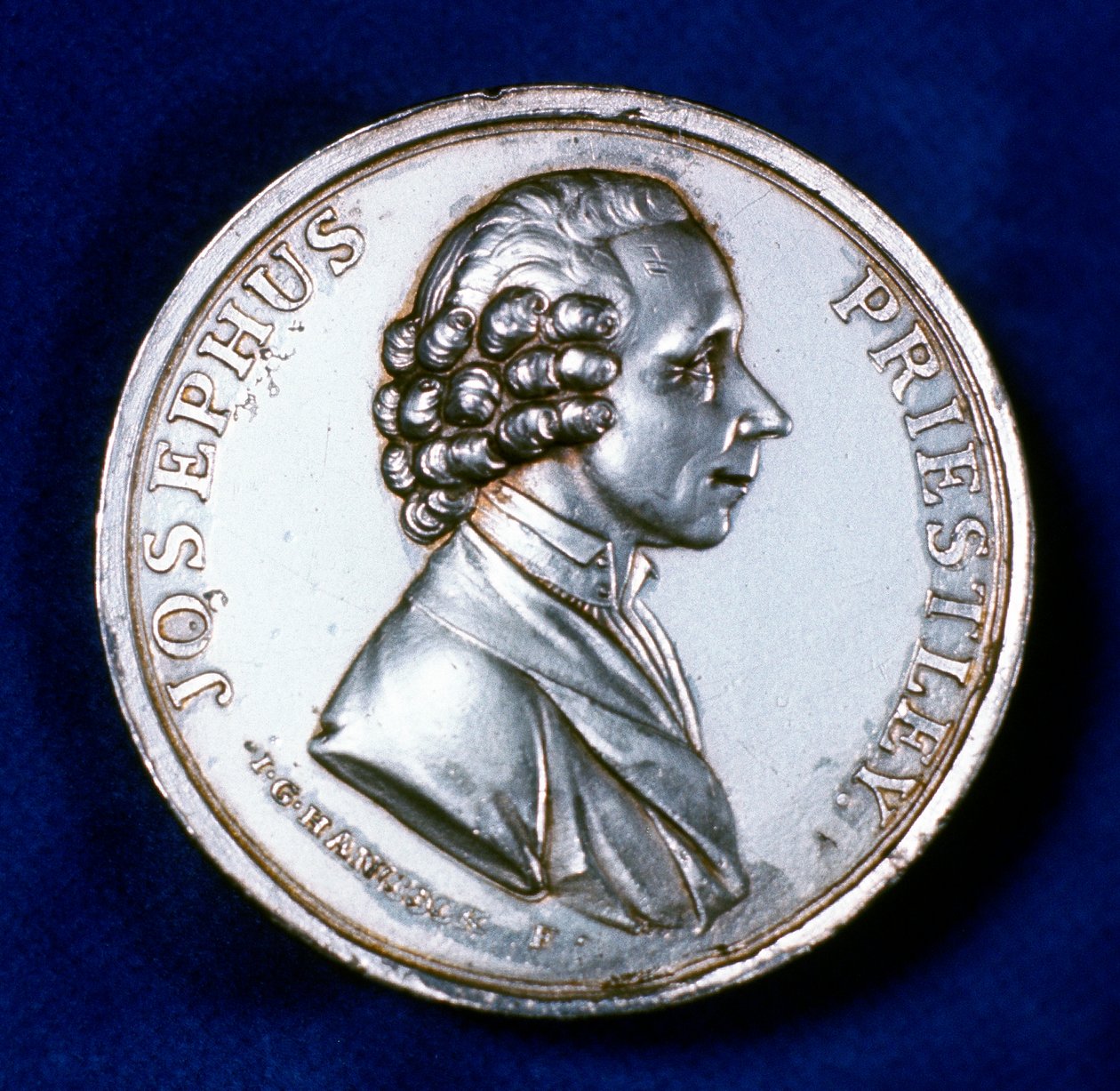Joseph Priestley 1733-1804, 1803 emlékérem előlapja alkotó: Unbekannt