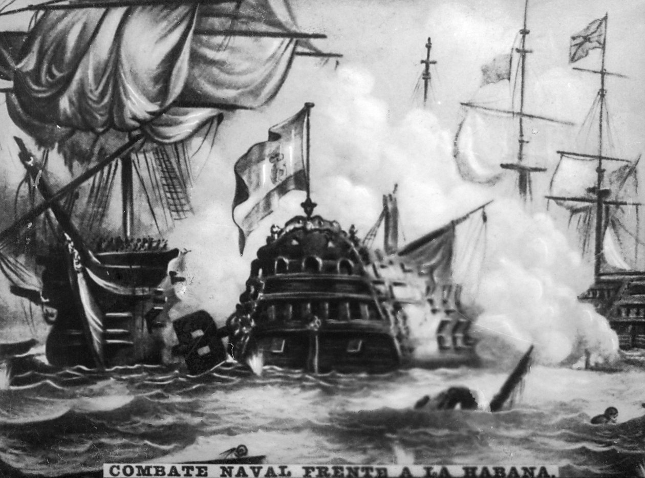 1747. október 12., tengeri csata, 1920-as évek alkotó: Unbekannt