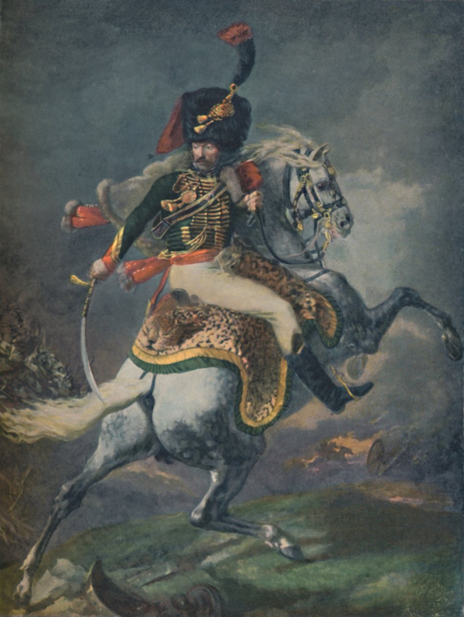 A Mounted Chasseurs Charging tisztje. Birodalmi Gárda, 1812, 1896. alkotó: Unbekannt