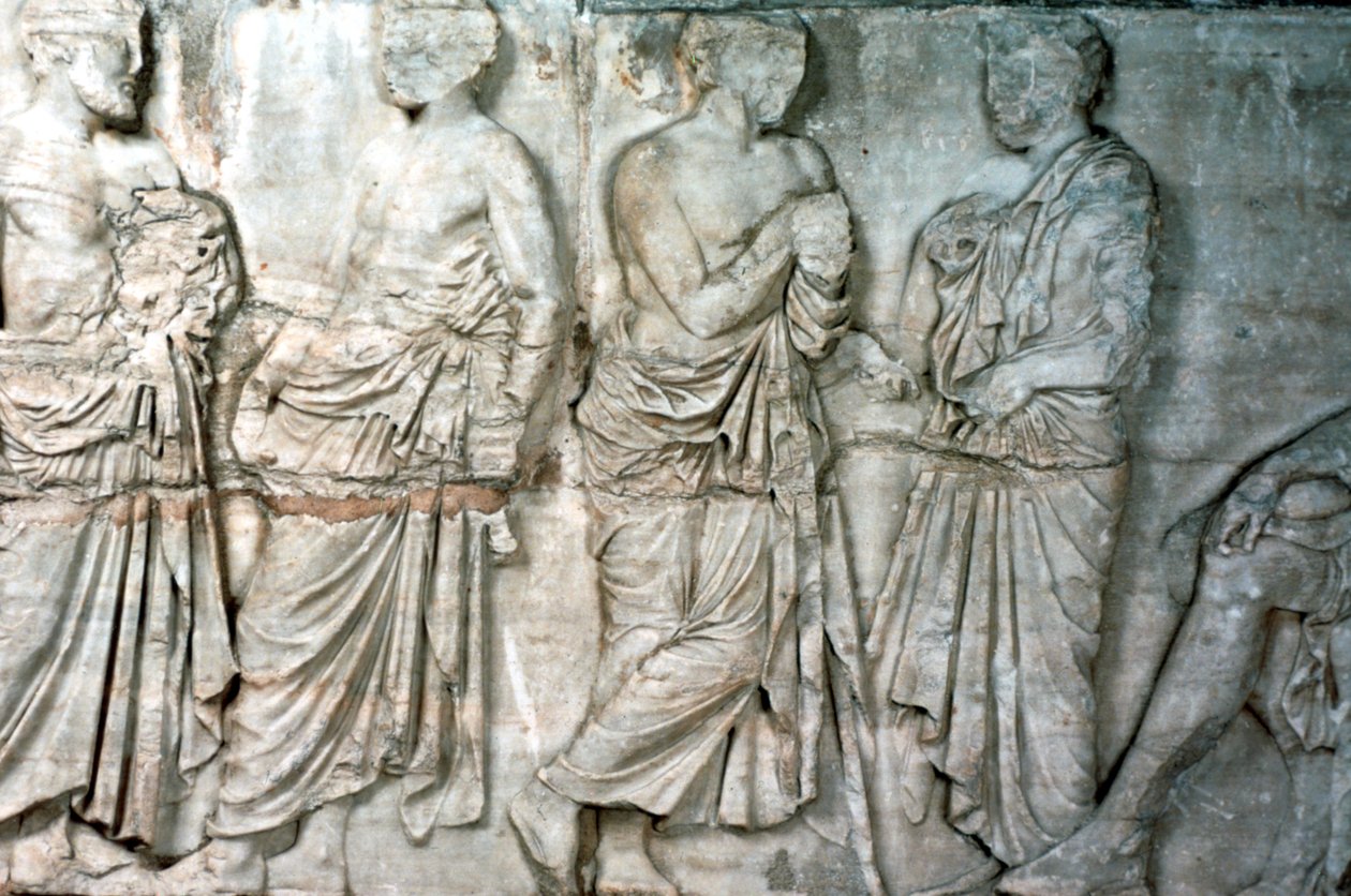 Tisztviselők, fríz a Parthenonból, ie 438-432 alkotó: Unbekannt