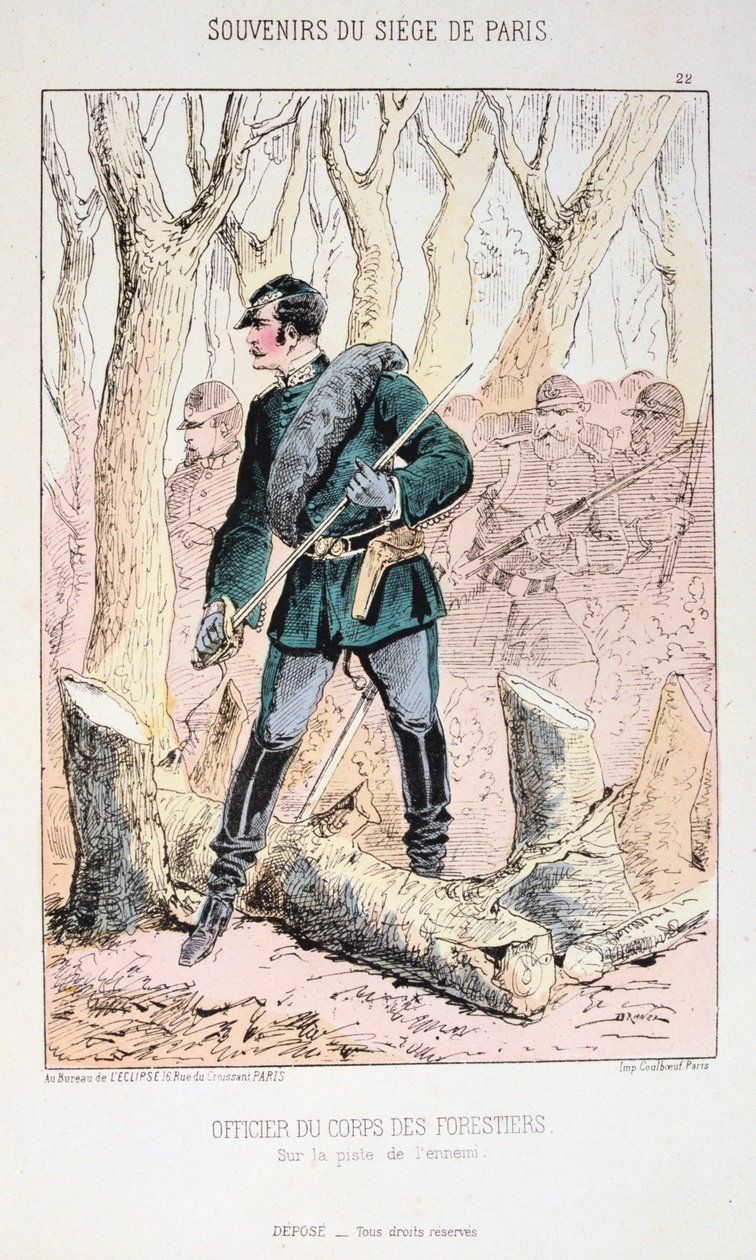 Az Erdőhadtest tisztje, Párizs ostroma, francia-porosz háború, 1870-1871. alkotó: Unbekannt