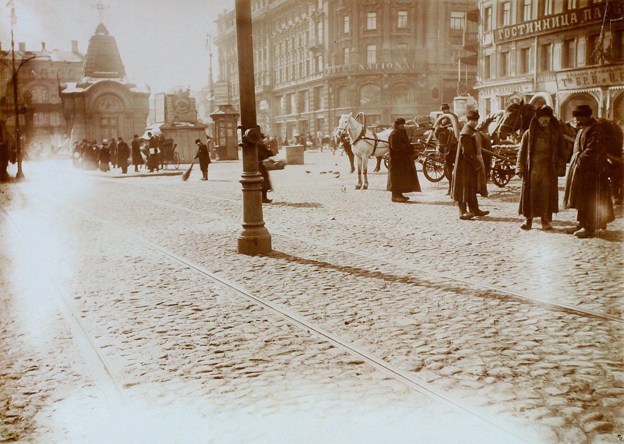 Okhotny Ryad Hunting Row, Moszkva, Oroszország, 1911. március 16 alkotó: Unbekannt