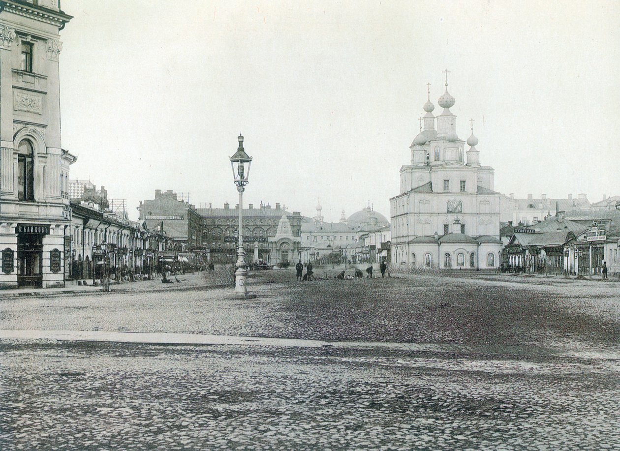 Okhotny Ryad Hunting Row, Moszkva, Oroszország, 1880-as évek alkotó: Unbekannt