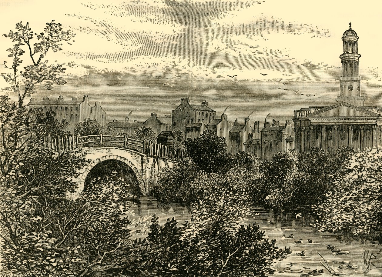 Old Bridge Over the Lake, Regents Park, 1847, c1876. alkotó: Unbekannt