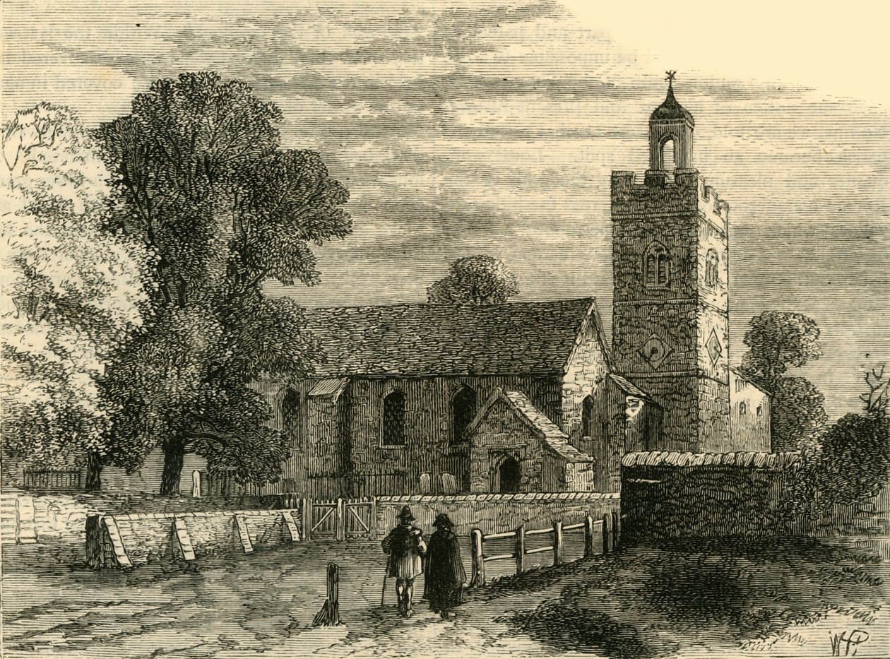 Régi Camberwell templom 1750-ben, 1878 körül. alkotó: Unbekannt