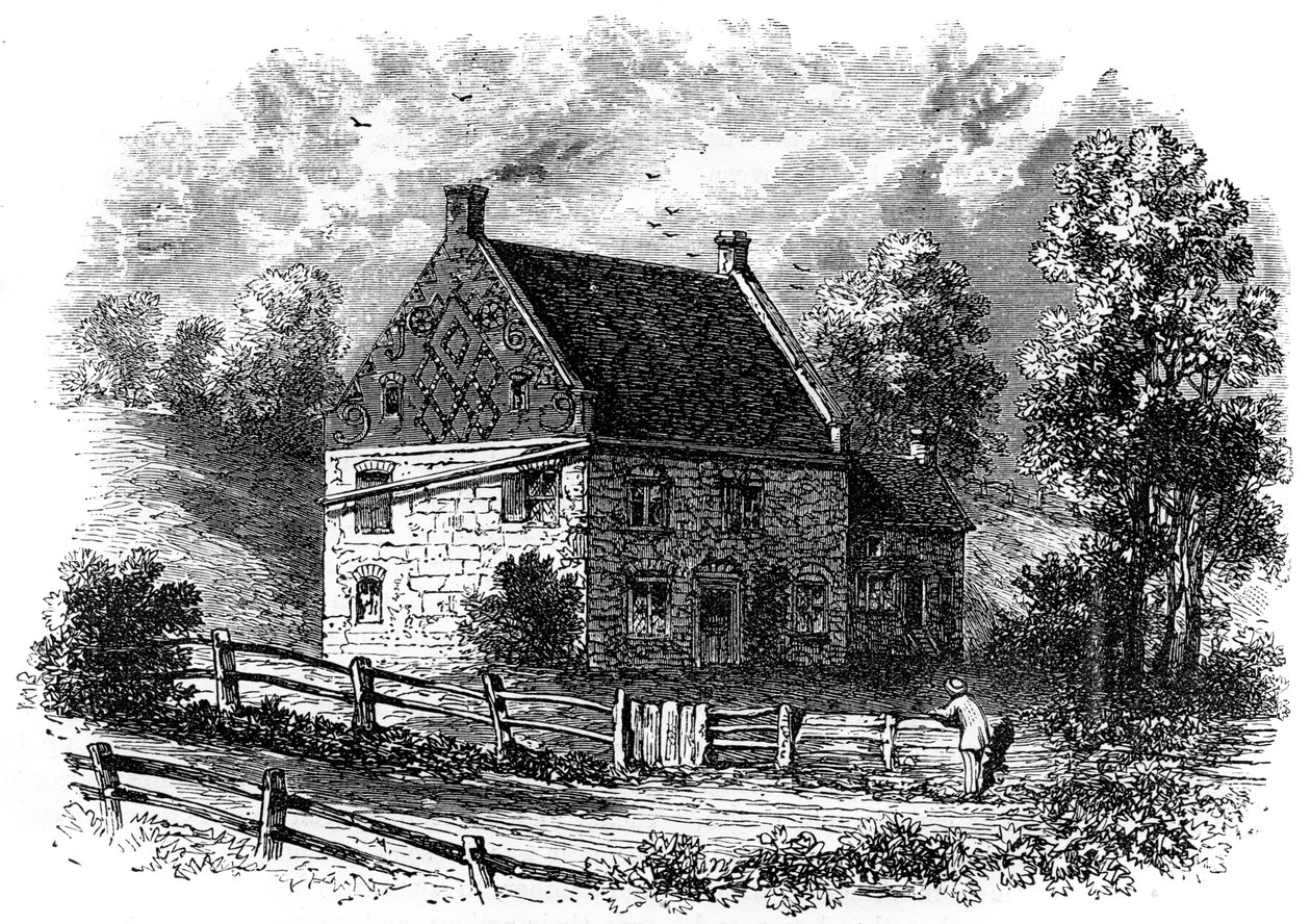 Régi holland ház, Long Island, New York, 18. század, 1880 alkotó: Unbekannt