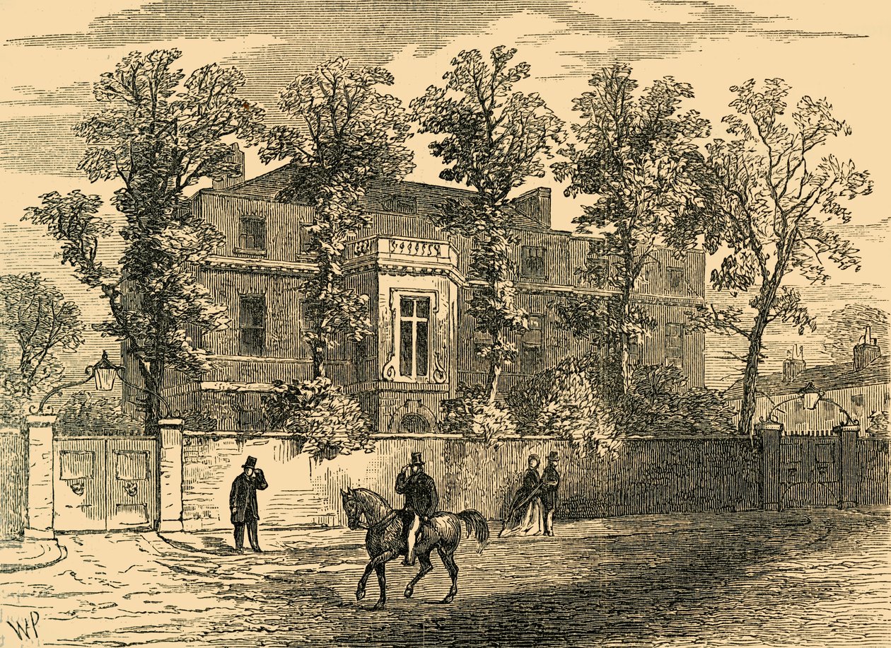 Old Gore House, 1830-ban, 1876 körül. alkotó: Unbekannt