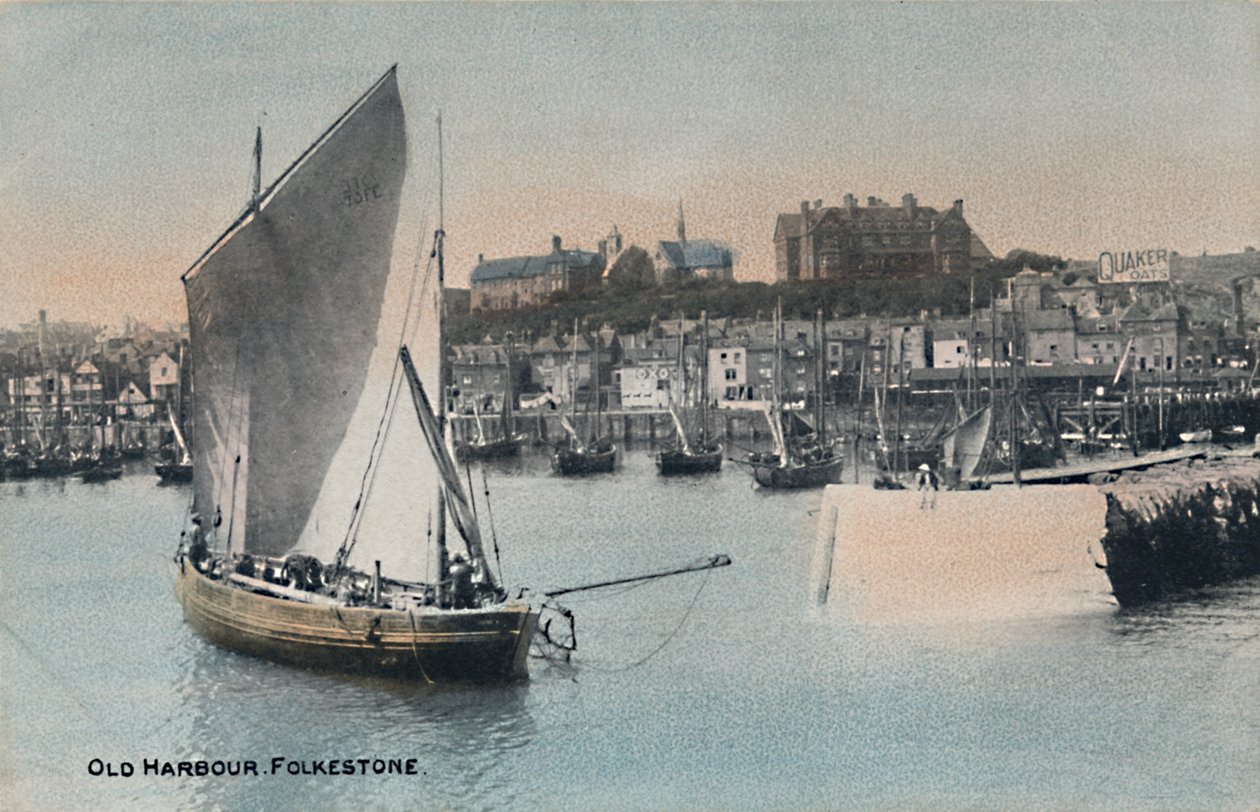 Régi kikötő. Folkestone, 19. század vége – 20. század eleje alkotó: Unbekannt