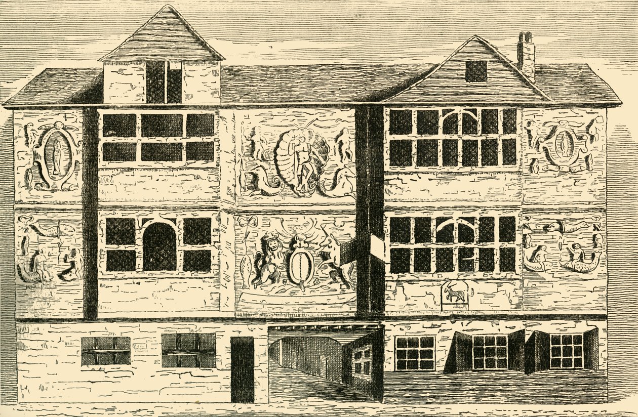 Régi házak Korábban Bankside-ban, 1878. alkotó: Unbekannt