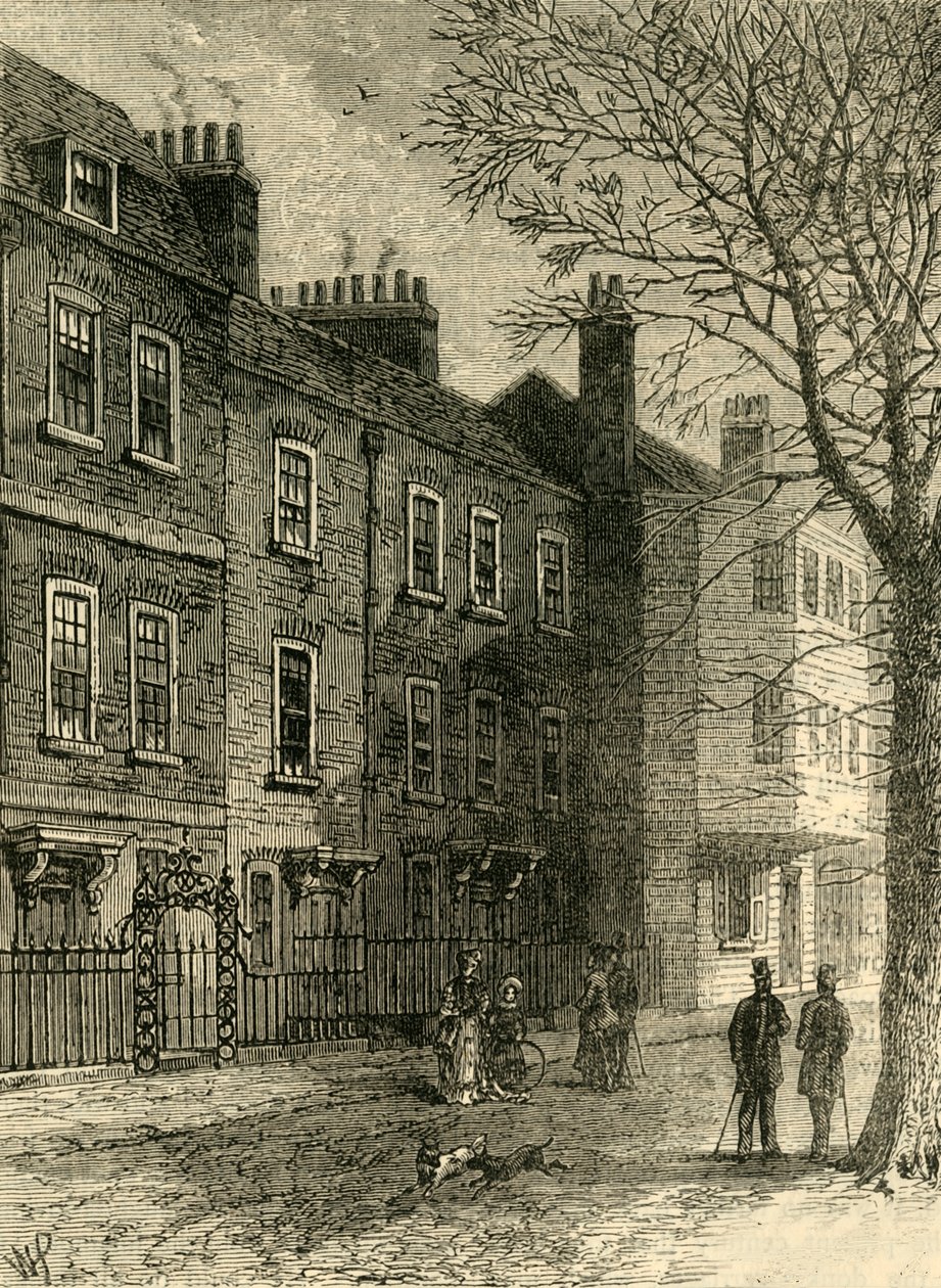 Régi házak a templomsorban, 1876. alkotó: Unbekannt