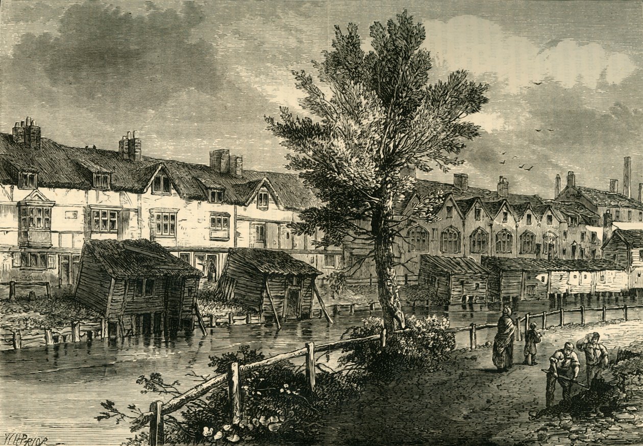 Old Houses in London Street, Dockhead, 1810 körül, 1878 körül. alkotó: Unbekannt