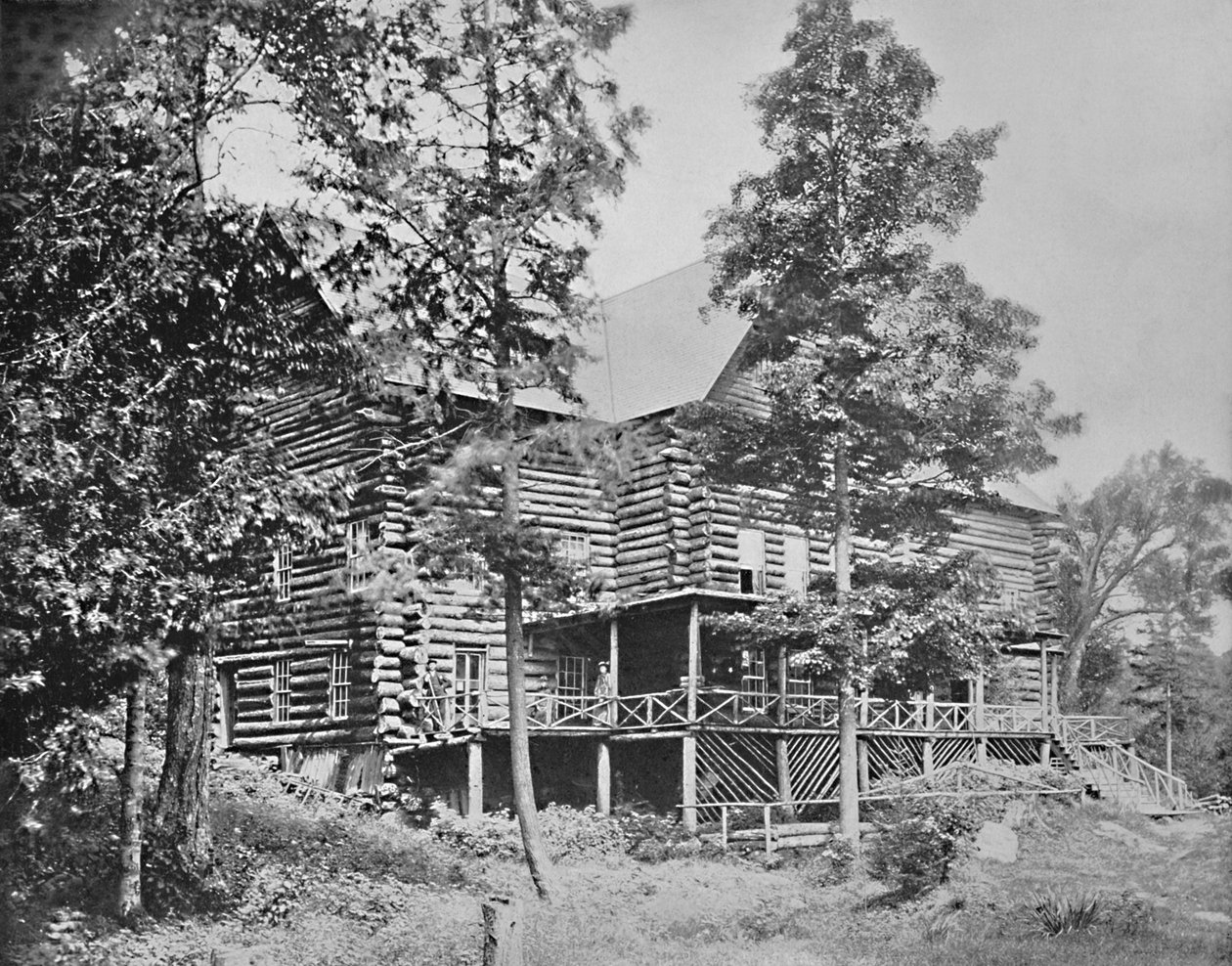 Old Log Cabin, Lake Placid, Adirondacks, New York, 1897. alkotó: Unbekannt