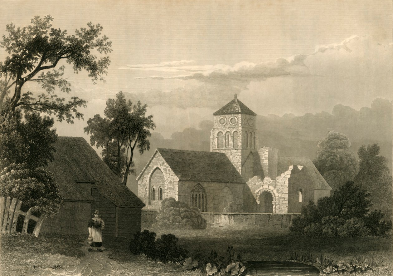 Old Shoreham templom, 1835. alkotó: Unbekannt
