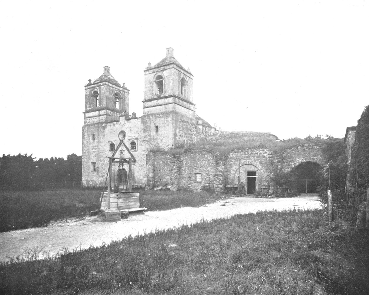 Régi spanyol misszió, San Antonio, Texas, USA, 1900. alkotó: Unbekannt