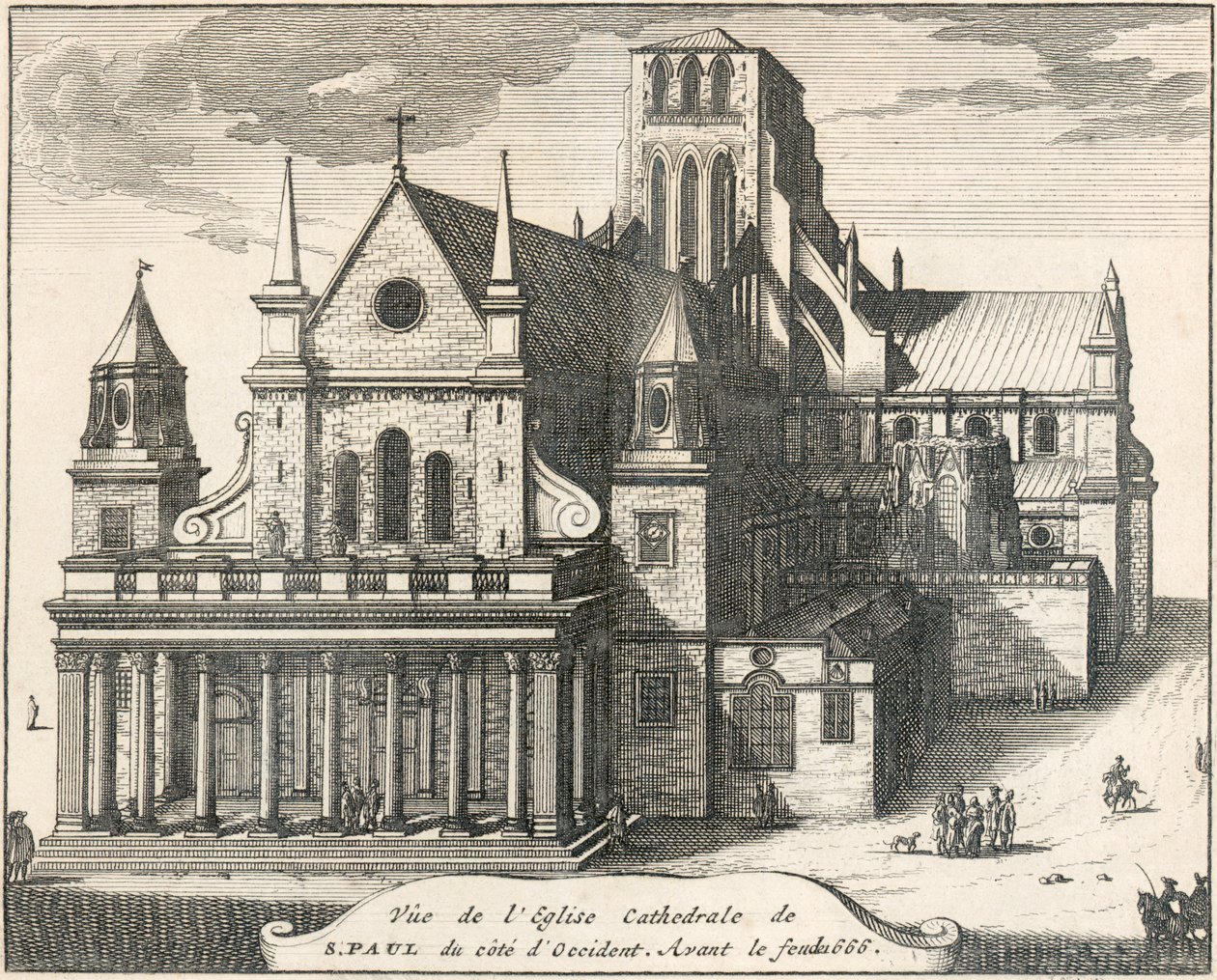 Régi Szent Pál-székesegyház, London City, 1707. század, 17. század alkotó: Unbekannt