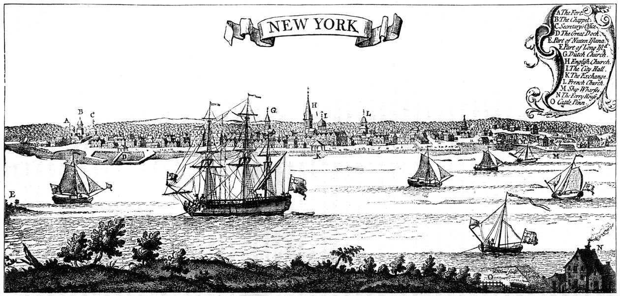 New York régi képe, 1730 c1880 alkotó: Unbekannt