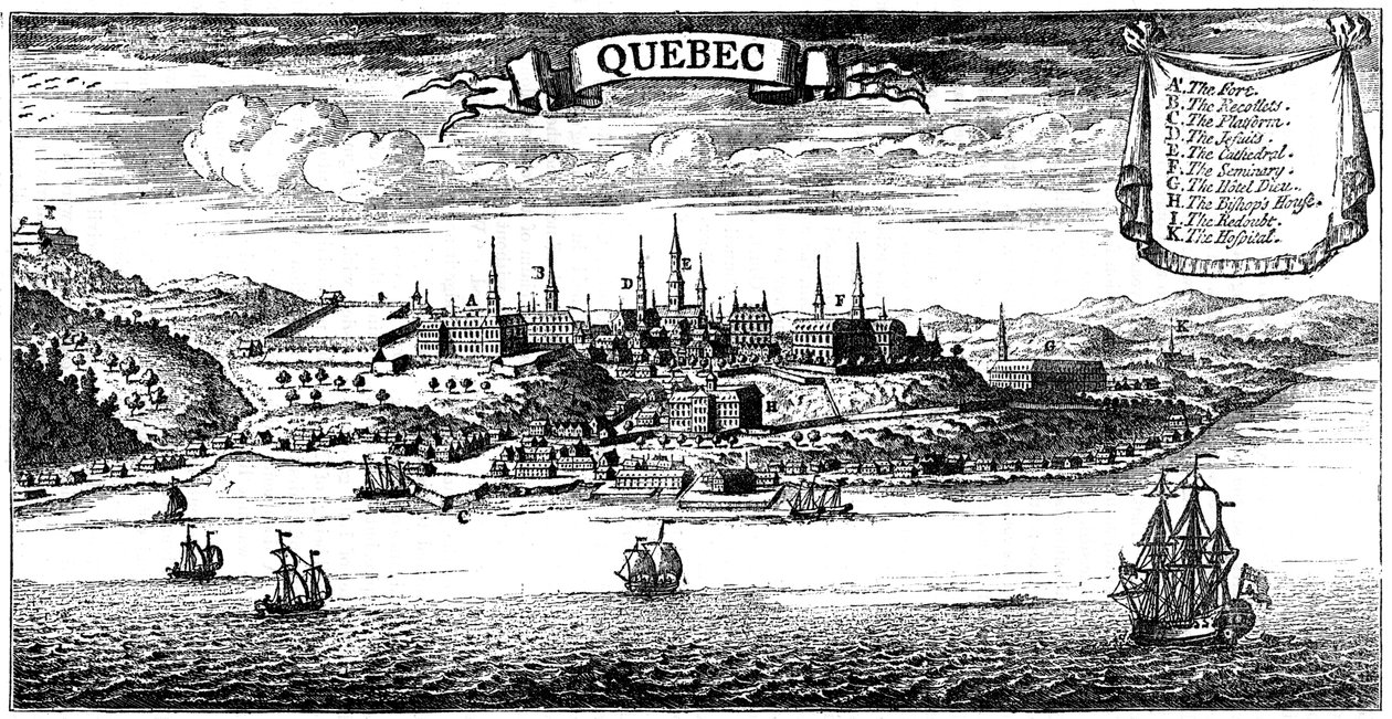 Quebec régi képe, 1730 c1880 alkotó: Unbekannt