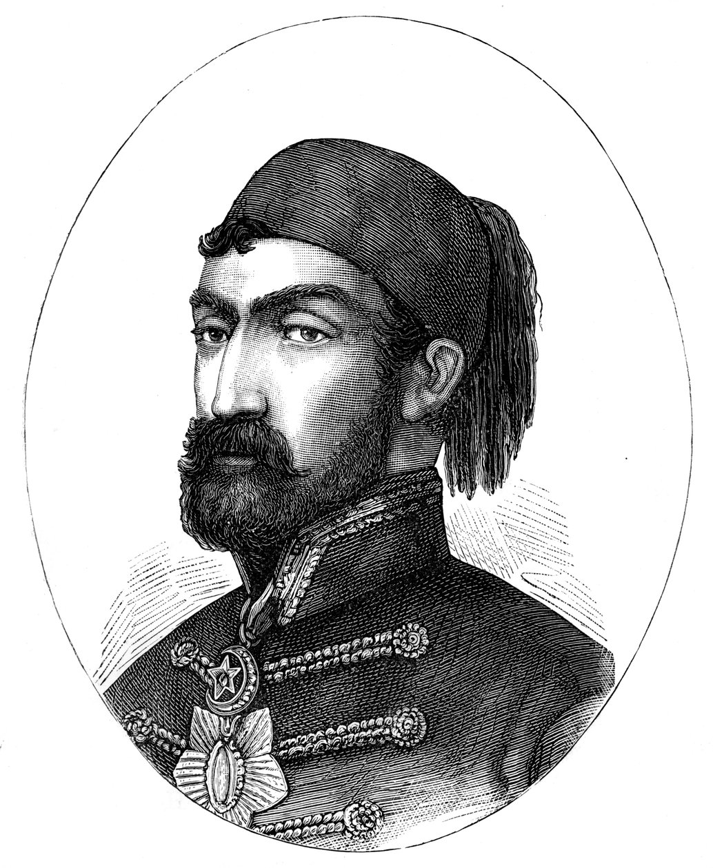 Omar pasa 1806-1871, a török hadsereg főparancsnoka, 1888 alkotó: Unbekannt
