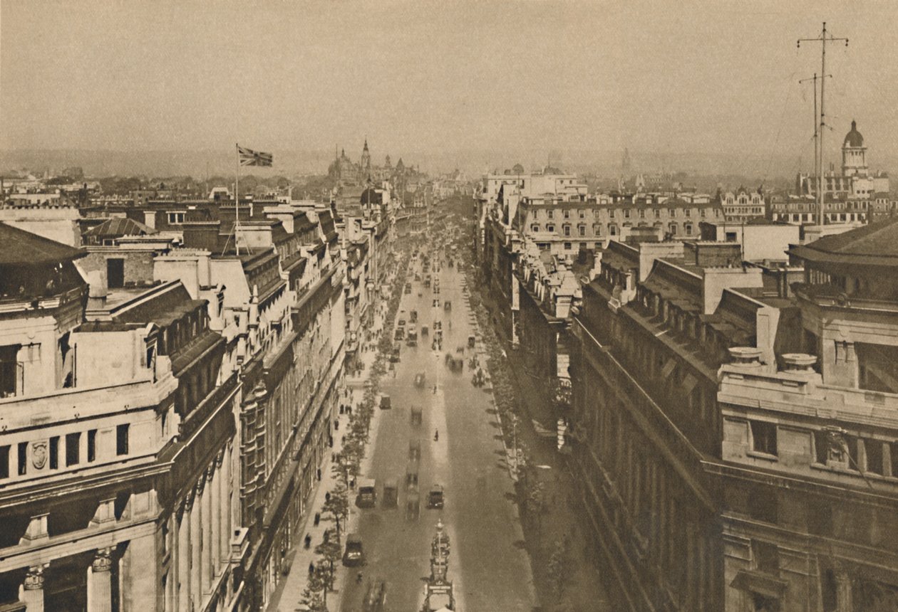 A Bush House tetején, Kingsway felől nézve az északi magaslatok felé, 1935. alkotó: Unbekannt