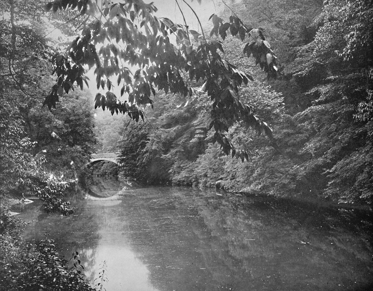 A Wissahickon Creeken, Fairmount Parkban, Philadelphiában, 1897. alkotó: Unbekannt