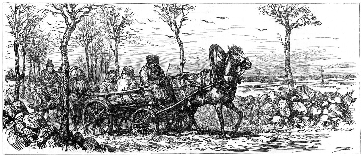 Egy úton Szentpétervár mellett, Oroszországban, 1882 alkotó: Unbekannt