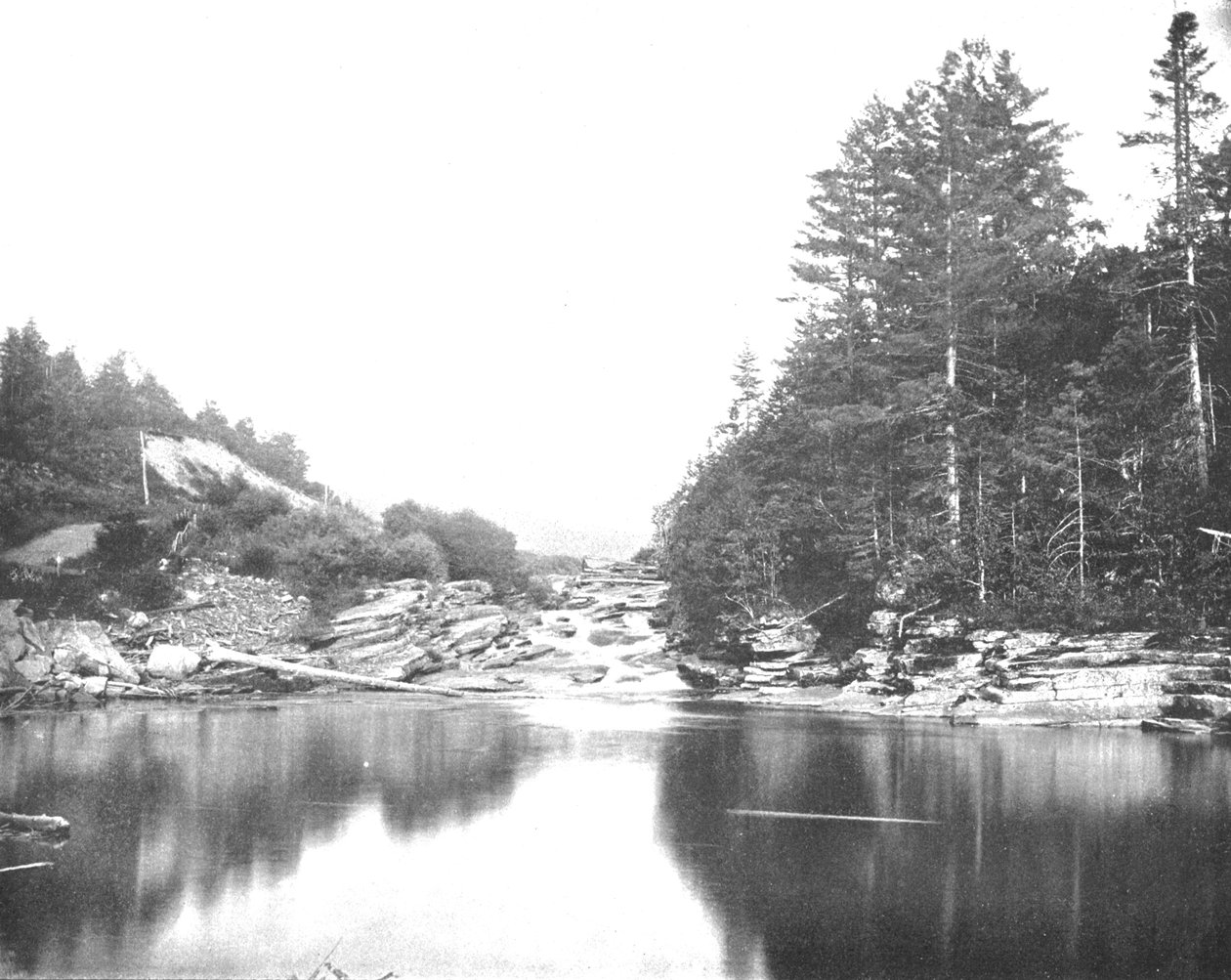 Az Ammonoosuc folyón, White Mountains, New Hampshire, USA, 1900 körül. alkotó: Unbekannt