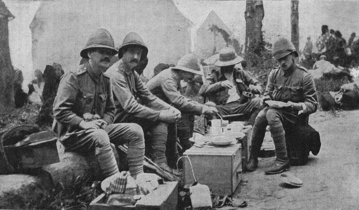 On the March to Kumassi: A Halt for Dinner, 1902 alkotó: Unbekannt