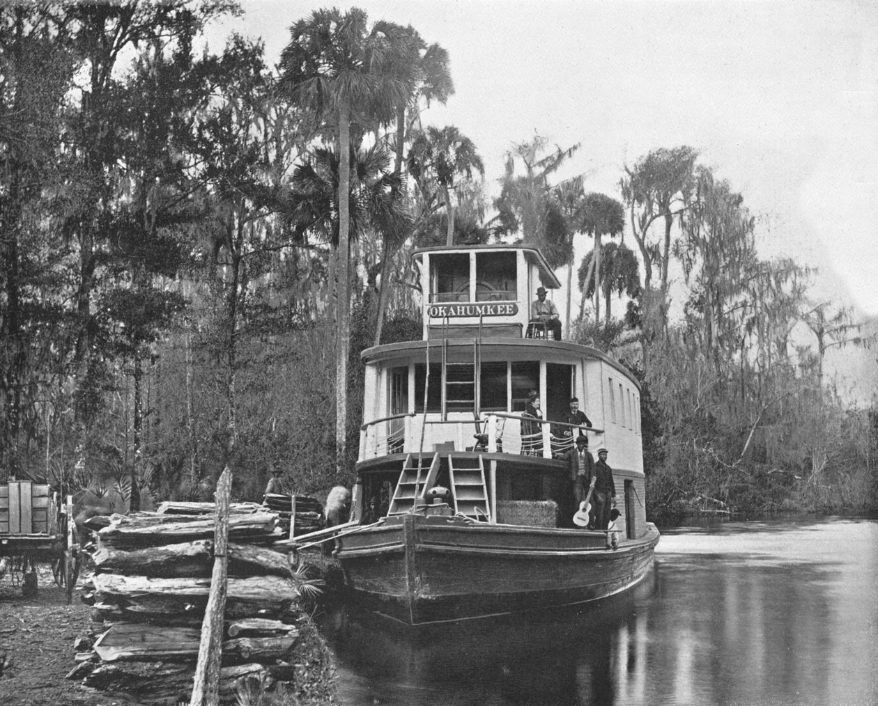Az Ocklawaha folyón, Florida, USA, 1900 körül. alkotó: Unbekannt