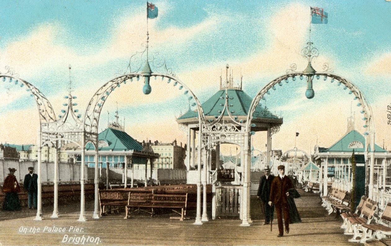 A Palace Pier-en, Brighton, Sussex, 1900-as évek alkotó: Unbekannt