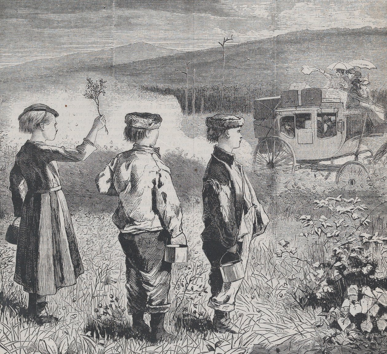 On the Road to Lake George Appleton folyóirata, 4. évf. I, 1869. július 24. alkotó: Unbekannt