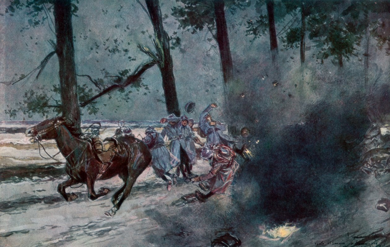 Úton Souain felé, Sommepy, Franciaország, I. világháború, 1915 1929 alkotó: Unbekannt