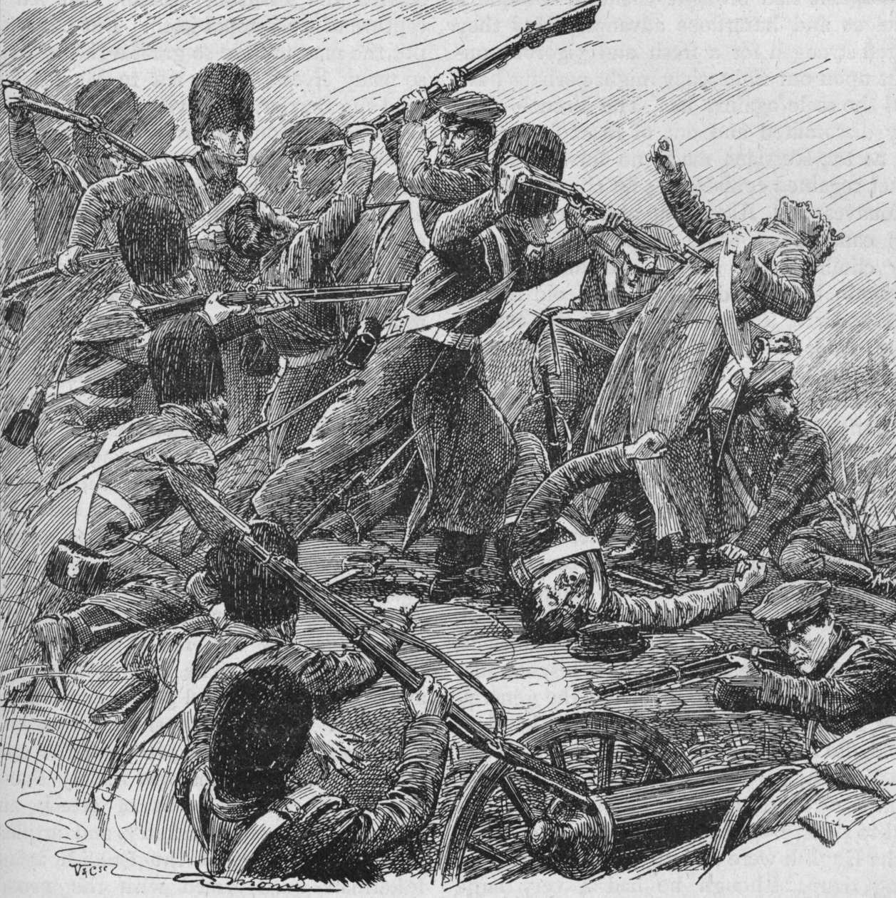 Még egyszer az őrök visszatértek, és ellenállhatatlan energiával kiűzték őket, 1902 alkotó: Unbekannt