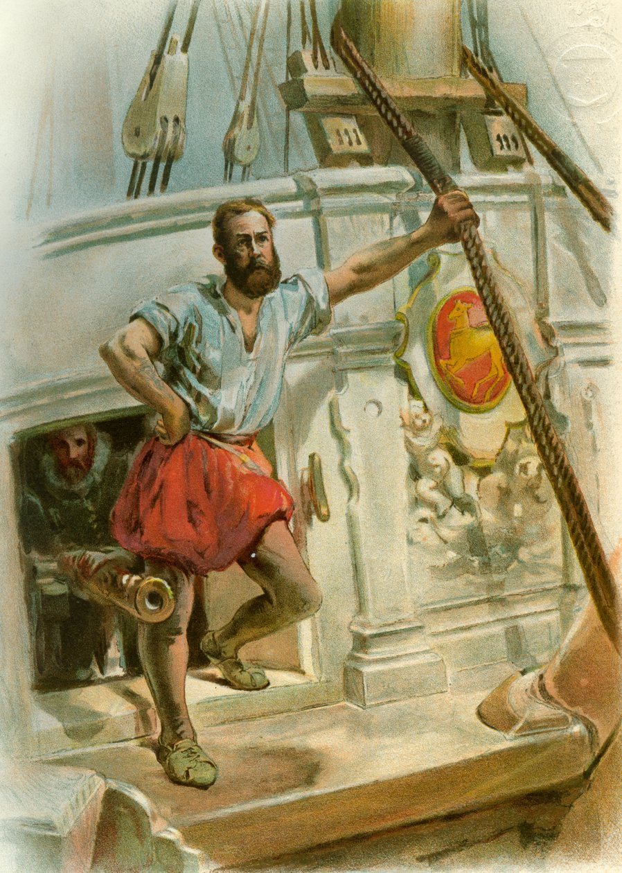 Drakes férfiak egyike, 1588 c1890-c1893 alkotó: Unbekannt