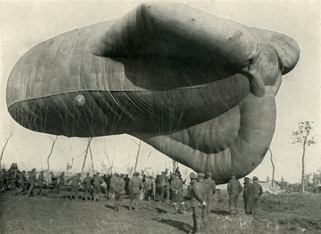 Egyik megfigyelő léggömbünk, 1919. alkotó: Unbekannt