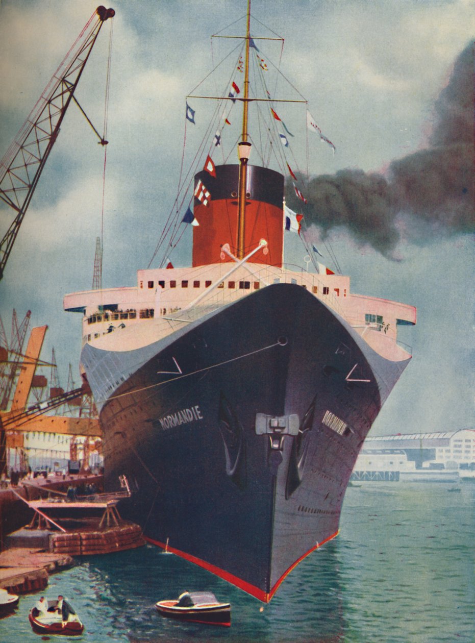 A világ egyik nagy hajója. A Normandie francia vonalhajózás, 1937 alkotó: Unbekannt