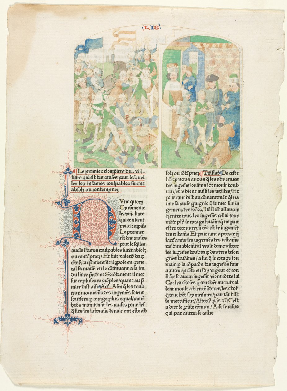 Valerius Maximuss VIII. könyvének nyitóoldala 1476 alkotó: Unbekannt