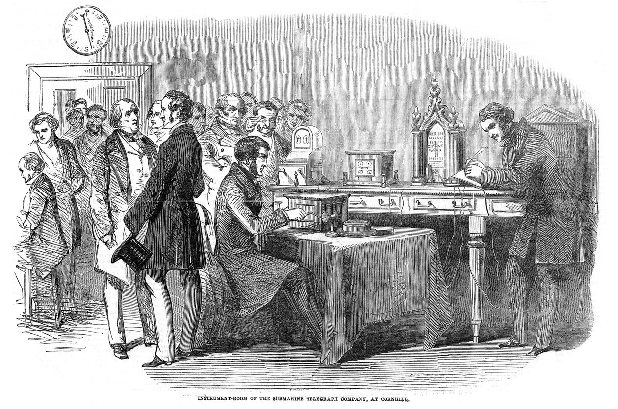 Az 1851-es London-Párizs távíró összeköttetés megnyitása 1852 alkotó: Unbekannt