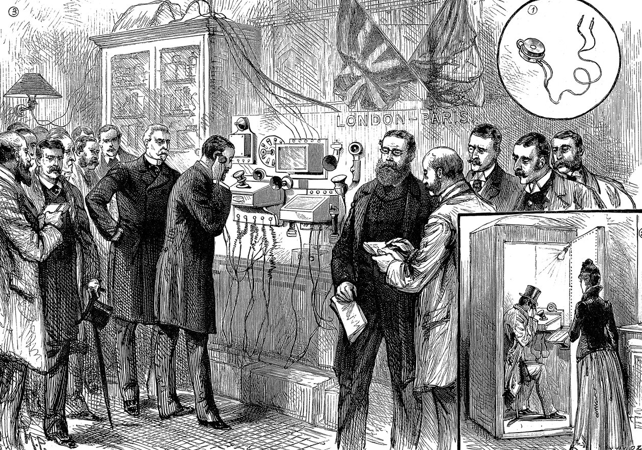 Az angol-francia telefonvonal megnyitása, 1891 alkotó: Unbekannt