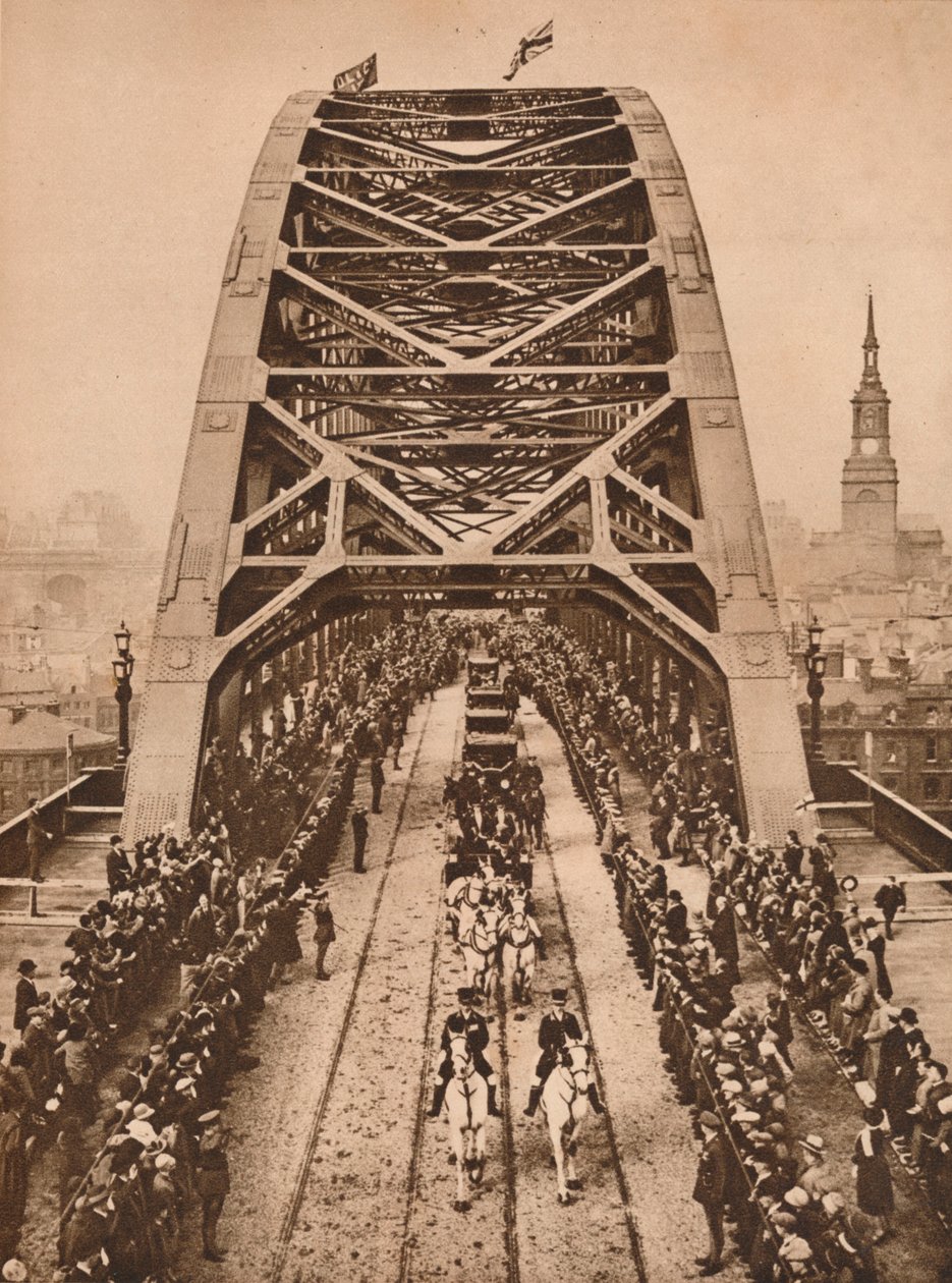 Az új Tyne-híd megnyitása V. György király által, Newcastle-upon-Tyne, 1928. október 10., 1935. alkotó: Unbekannt